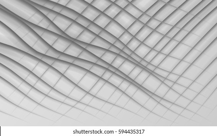 EPS10. Abstract 3d geometric background. White texture with shadow. Simple clean white background texture. 3D Vector interior wall panel pattern.