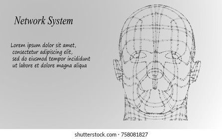 EPS10. Abstract Background with Dots Array and Lines. Connection Structure. Geometric Modern Technology Concept. Digital Data Visualization. Social Network Graphic Concept