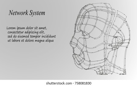 EPS10. Abstract Background with Dots Array and Lines. Connection Structure. Geometric Modern Technology Concept. Digital Data Visualization. Social Network Graphic Concept
