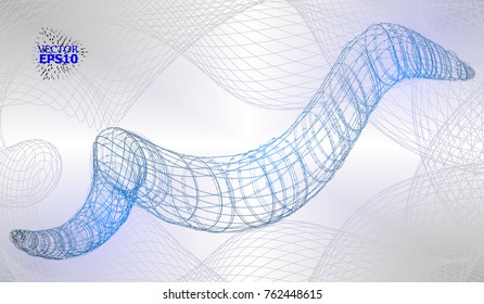 EPS10. Abstract Background with Dots Array and Lines. Connection Structure. Geometric Modern Technology Concept. Digital Data Visualization. Social Network Graphic Concept