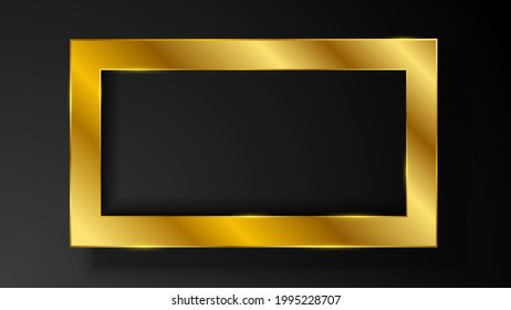 EPS10 Abstract background. Realistic picture frame. Abstract dark background with golden frame. Perfect for any use.