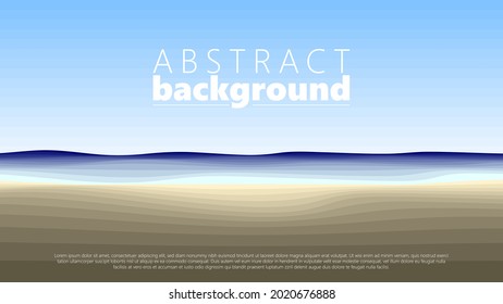 EPS10 abstract background. Stylized sky, ocean and beach. Perfect design element for any use.