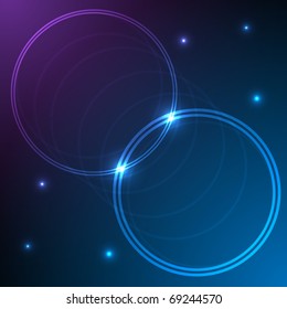 EPS10 Abstract Blue Circles Vector Background