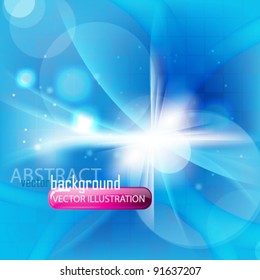 eps10 abstract blue ray light design