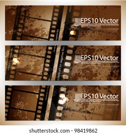 eps10 abstract cinema banner set