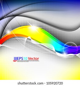 eps10 abstract colorful elegant wave background design