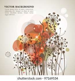 EPS10 abstract floral background. Vector illustration