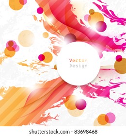 Eps10 Abstract Flowing Splatter Background with frame for your Business