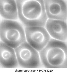 eps10. Abstract geometric black and white graphic design print halftone pattern