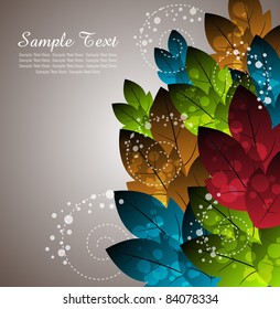 eps10 abstract leaves background
