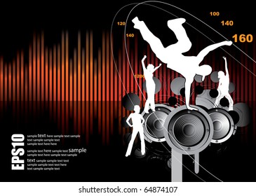 EPS10 abstract music background