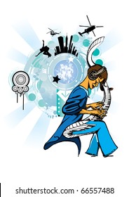 Fondo musical abstracto EPS10