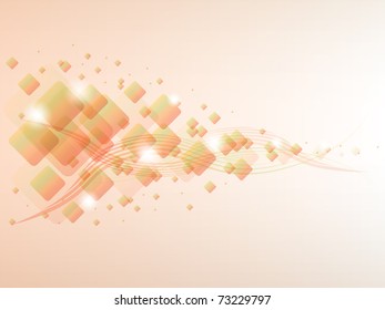 EPS10 abstract orange rectangles background - illustration