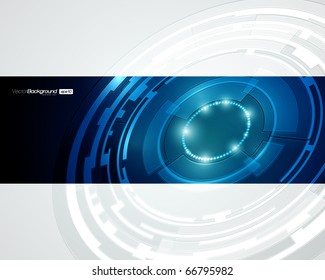 EPS10 Abstract Retro Technology Circles Vector Background