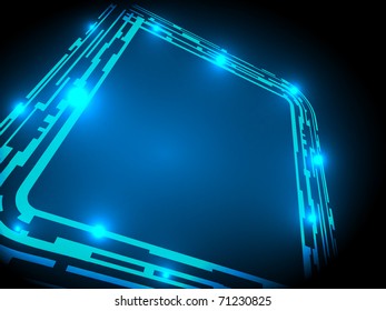 Fondo del vector de marco de la tecnología de retroceso abstracta EPS10