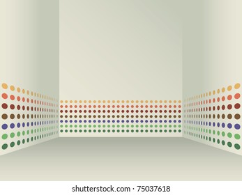 EPS10 abstract room background with stripes on walls