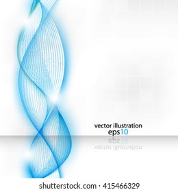 eps10 Abstract smooth color wave vector. Curve flow blue motion illustration. Blue wave. Smoke blue wave design. Vector blue wave lines. Vector lines.