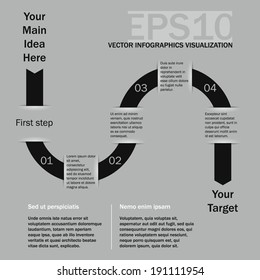 Eps10 Abstract Spiral Infographics. Vector Illustration