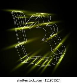 eps10, abstract symbol of LIKE in style 3D