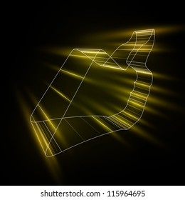 eps10, abstract symbol of LIKE in style 3D