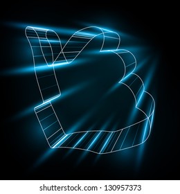 eps10, abstract symbol of LIKE in style 3D