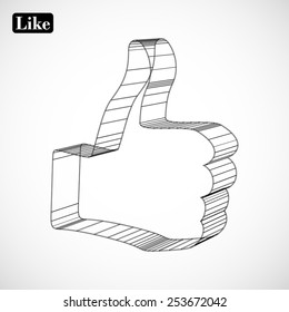 eps10, abstract symbol in style 3D