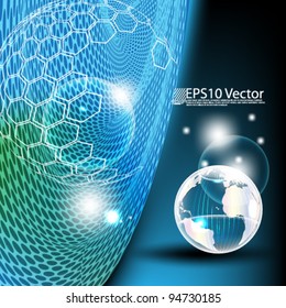 eps10 abstract vector 3D globe futuristic concept design