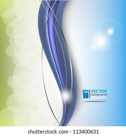 eps10 abstract vector blue wave design