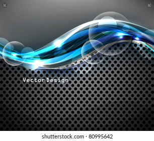 Eps10 Abstract Vector Blue Wave Design