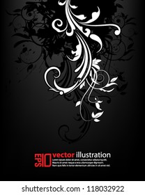 eps10 abstract vector design -  elegant floral swirl background