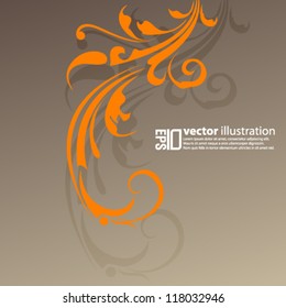 eps10 abstract vector design -  elegant floral swirl retro illustration