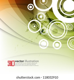 eps10 abstract vector design - futuristic crop circles with wave concept illustration