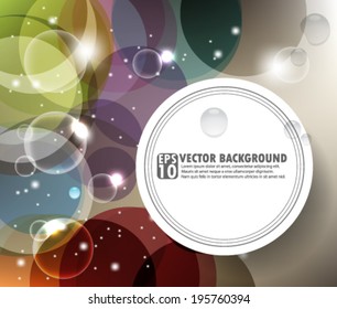 eps10 abstract vector design - multicolored circles with water droplets 