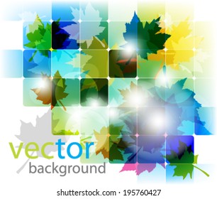 eps10 abstract vector design - multicolored maple leaf design