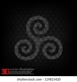 eps10 abstract vector design - treskelion metallic chrome background concept