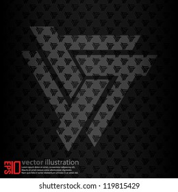 eps10 abstract vector design - treskelion metallic chrome background concept