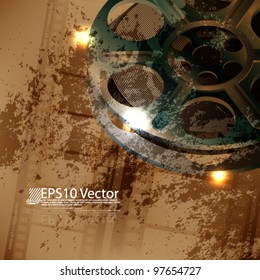 eps10 abstract vector film reel concept design