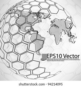 eps10 abstract vector futuristic globe design