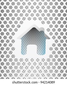 eps10 abstract vector futuristic home icon concept design