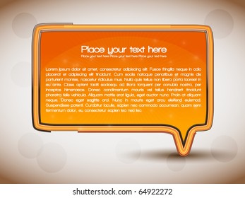 EPS10 Abstract Vector Speech - Chat Bubble Icon With Text