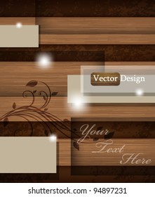 Eps10 Abstract Vector Vintage Wood Concept Background Design