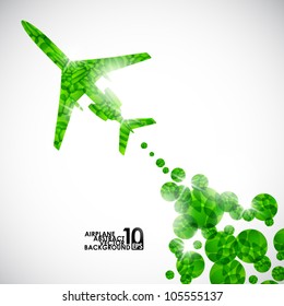 eps10, airplane, vector abstract background
