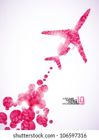 eps10, airplane, vector abstract background