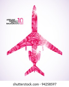 eps10, airplane, vector abstract background