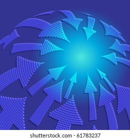 EPS10 Arrow vortex Vector background