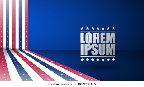 EPS10 background. 3D Patriotic background with US flag colors. Perfect for any use you want to make of it.