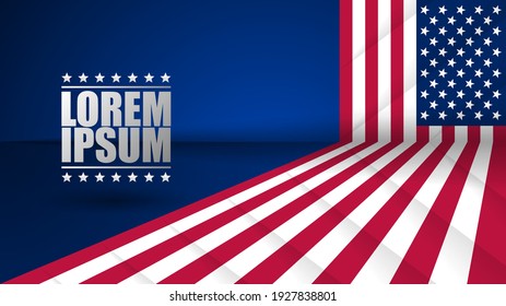 EPS10 background. 3D Patriotic background with US flag colors. Perfect for any use you want to make of it.