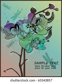 eps10 background with gentle flavor of blooming orchids