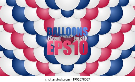 EPS10 background. Graphic effect based on balloons with US flag colors. An easy to use element. Perfect for any use you want to make of it.