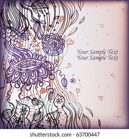 eps10 background with hand drawn ornament